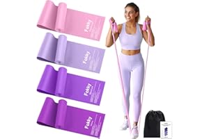 Fokky 2M Resistance Bands, Exercise Band with 4 Different Resistance Levels, Long Resistance Band Women/Men, Resistance Band Ideal for Strength Training, Yoga, Gym, Pilates