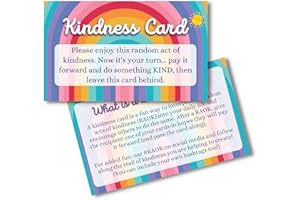 LASHICORN Random Acts of Crochet Kindness Gifts Tags | 50 pk 2 x 3.5” Cards to Give Away Colorful Pay it Forward Crochet Patterns Animals Rainbow RAOCK