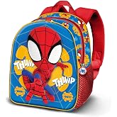 KARACTERMANIA Elite 3D Elite 3D Tech Backpack Unisex Adult (Pack of 1), Spiderman Blue, Elite 3D Web Out Backpack