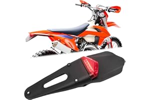 BREDUXSER Motociclo Bicicletta Sporca Fender Fanale Posteriore, Moto Motocross GUIDATO Luce freno posteriore con staffa per Off-Road SMR 690 CR EXC WRF 250 450 125SX XR DRZ KLX KMX WR125