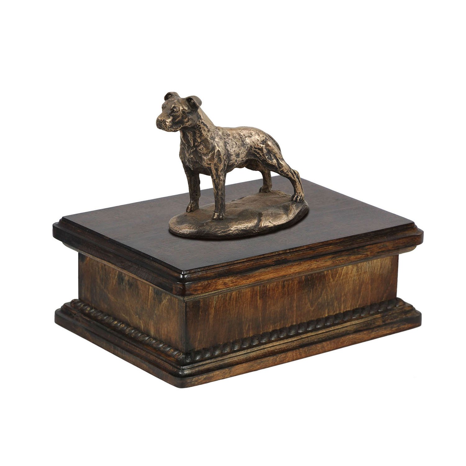 American Staffordshire Terrier (uncropped), memorial, urn for dog's