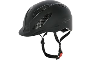 Covalliero Exite Casco de equitación, Mujeres, Negro, Small/Medium
