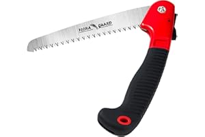 FLORA GUARD Folding Hand Saw, Camping/Pruning Saw with Rugged 7" Professional Folding Saw (Black)