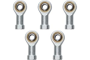 CHSEROK 5 Stück Gelenkkopf M8, M8 x1.25 Innengewinde, Selbst-schmierend Gelenklager aus Lagerstahl für Sphärische Gleitstangenenden