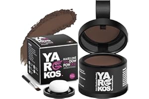 MIFANYO Hairline Shadow Powder, Instantly Root Touch Up Powder for Women Gray Hair Cover Up, Color Root Coverage for Thinning Grey, Mens Roots Concealer for Hair Loss Beard Line, 2-Middle Brown