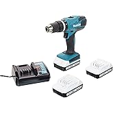 Makita HP457DWE3 Makita cordless hammer drill Li-ion 18V + 3 batteries 1.1 Ah
