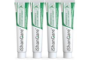 ISHANCARE Hemorrhoid Cream, Hemorrhoid & Fissure Treatment Ointment Extra Strength, Relief Anal Pain, Itching, Bleeding, Swelling, Discomfort, Natural Herbs Fast Acting Ingredients, Contains Vitamin E