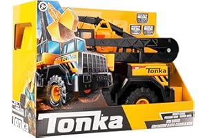 Basic Fun Tonka Steel Classics | Mighty Crane | Kids Construction Toys for Boys and Girls, Vehicle Toys for Creative Play, Motor Skill Development for Kids Ages 3 06084