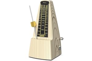 LEKATO Mechanisches Metronom | Verbesserte Version mit metallenes Getriebe | Universales Metronom mit betonter Glocke für Klavier Gitarre Ukulele Violine und Chromatik - lauter Klang, hohe Genauigkeit