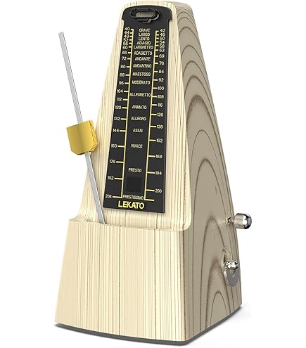 AUPHY Mechanische metronoom, nauwkeurig ritme, matig volume, eenvoudige vorm, geschikt voor piano/viool/ukelele enz., geschenken, metronoom, macaron, roze