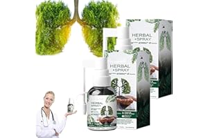 AUMUDE Bruma de limpieza pulmonar a base de hierbas, potente apoyo pulmonar, spray de limpieza pulmonar a base de hierbas, 4 semanas, limpieza y reparación, niebla de hierbas pulmonares para molestias