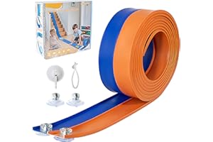 MIRTHFEEL Flex Track 4.5m Starter Set, Flexible Race Car Ramp Track for Ages 3 & Up with Suction Cups Compatible with Diecast 1/64th Cars (Blue & Orange)