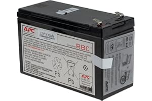 APC Akku für Sealed Lead Acid (VRLA) – wiederaufladbare Akkus (Sealed Lead Acid (VRLA), Schwarz, 1 Stück, RBC17