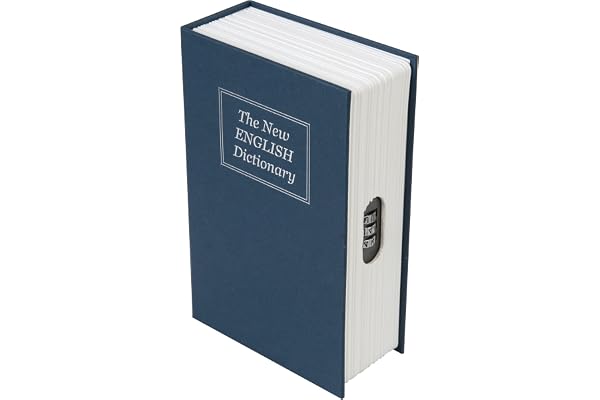 Silverline 534361 Livre coffre-fort avec combinaison à 3 chiffres, Bleu
