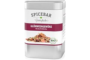 ‎SPICEBAR GEWÜRZKÜCHE Spicebar Glühweingewürz (50g Dose) - Bio Gewürzmischung für Glühwein, Kinderpunsch & Feuerzangenbowle - für ca. 6-7 l - alkoholfrei, vegan & ohne Zucker