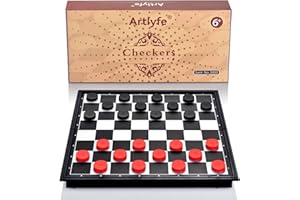 Artlyfe Dama Magnetica Gioco da Tavola, Set Scacchiera Magnetica Pieghevole Portatile, Adatto a Bambini e Adulti, Perfetto per Feste e Viaggi