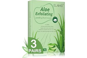 HXTMKT Foot Peel Mask - 3 Pack Foot Mask for Dry Cracked Feet Removes Dead Skin, Exfoliator Feet Peeling Mask for Soft Baby Feet with Natural Ingredients, Aloe Baby Feet Foot Peel Repairs Rough Heels