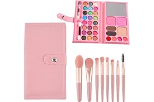 SSKHE Zestaw zabawek do makijażu, zmywalne zestawy do makijażu dla dziewczynek, zestaw do makijażu dla dzieci, prezenty świąteczne i urodzinowe dla dziewczynek w wieku 3 4 5 6 7 8 9 lat, zmywalny