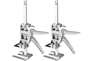 Gedlex 2Pcs Sollevatore Mobili, Alzalastre per Cartongesso con Scala di Precisione, Solleva per Mobili Pesanti, Sollevatore Porte, Sollevatore Piastrelle, Capacità di Carico 400KG