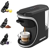 3 in 1 Capsule Coffee Maker for Nespresso Original/for Dolce Gusto/Powder | Automatic Shut-Off, Black, 19bar, 0.6L, Automatic