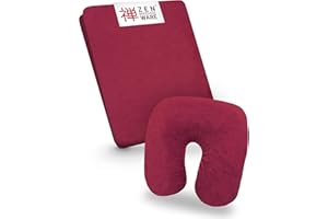 ZEN MASSAGE WARE ZEN - Copertura per lettini & poggiatesta da massaggio - lenzuolo in morbida spugna per lettini cosmetici, da terapia & trattamento - rivestimento lavabile a 60° - accessori massaggi (bordeaux)