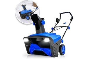 SOARS Fraise à Neige Électrique avec Projecteurs LED, 2300W Déneigeuse avec Canal d'Éjection Réglable, Largeur de Travail 50 CM, Hauteur de Travail 25 CM, Distance d'Éjection 9 M (Bleu)