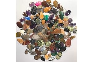 Gemkora 250 carats Natural Mix Semi Precious Gemstones Wholesale Cabochons Lot, Jewelry Making Loose Stones, Decor Specimen, DIY, Wire Wrapping, Healing Crystals, Bulk Gemstone, 7 to 8pcs