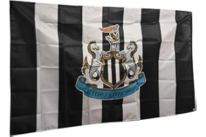 Hy-Pro Drapeau sous licence officielle Newcastle United F.C. 1,5 x 0,9 m – NUFC, drapeau de football, Newcastle F.C., marchandise Newcastle United, cadeau Newcastle United