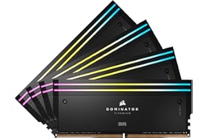 CORSAIR DOMINATOR TITANIUM RGB DDR5 RAM 64GB (4x16GB) DDR5 6000MHz CL36 Intel XMP iCUE Compatible Computer Memory - Black (CMP64GX5M4B6000C36)