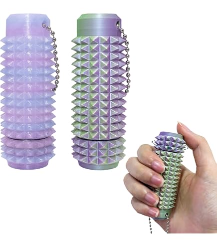 Juguetes Fidget Anti-Estrés - Pack De 2 Rodillos Giratorios Que Cambian De Color Y Brillan En La Oscuridad