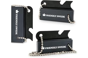 The Friendly Swede Allume-Feu de Survie en Alliage de Magnésium Idéal pour Camping et Randonnée (Lot de 3 Démarreurs à Feu avec Pierre à Feu + Grattoir + Ouvre-Bouteilles) - Garantie A Vie (3 Pièces)