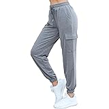 Bresdk Pantaloni Sportivi Donna Leggeri Pantaloni Tuta Cotone Larghi Comodi Jogging Fitness Sport Casual Pantalone Tasche Car
