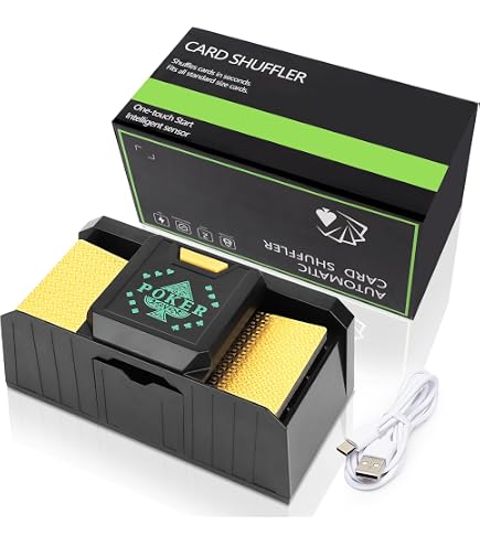 Mélangeur De Cartes Automatique PZJFH - 2 Jeux - Alimentation USB/piles - Pour Poker, Jeux De Cartes