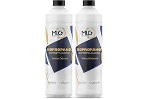 MLG SISTEMA 360 2 x Alcohol Isopropílico 99,9% 1000ml | IPA de Limpieza | Ideal para limpieza para componentes electrónicos | 2 x 1 Litro