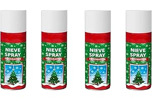 ARBUTUS Nieve Decorativa Artifical 150ml Decoración Navidad para Arboles y Cristales. (4 Unidades)