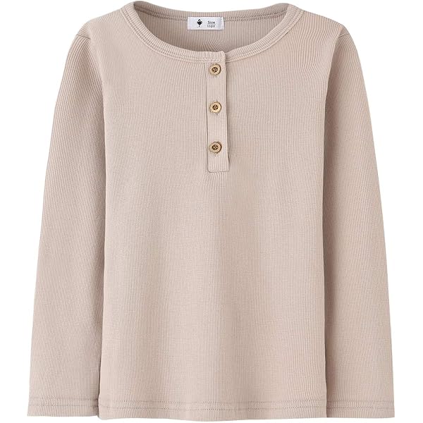 BOUTIKOME Waffle Knit Sweatshirts For Toddler Boys & Girls - Button Fashion Pullover Long Sleeve Fall Tops