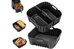DICTIEN Molde Silicona Freidora de Aire, Molde Air Fryer para Cosori Turboblaze 5.5L/6L/6.2L/6.4L, Accesorios Airfryer para Cecotec 6L, Reutilizable Cuadrado Airfryer Molde