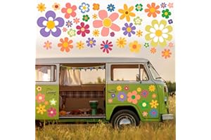 PWSAP 88 PCS Autocollants de Voiture,Fleur Sticker Autocollant Vinyle Automobile Décoration Extérieure Décorations de Voiture Accessoires Decal Sticker pour SUV Camion Moto Portes Murs Ordinateur Portable