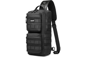 OZUKO Military Schultertasche Herren, Tactical Sling Bag Molle Wasserdicht Taktische Slingrucksack für Sport/Wandern/Trekking/Reisen