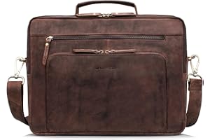 Marc Peter® Laptoptasche Auckland 15,6 Zoll Leder I Umhängetasche für Laptop I Aktentasche für Notebook I Tasche für Damen und Herren