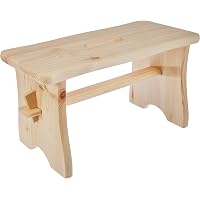 Zeller Repose-Pieds En Bois Tendre - 39x19x21cm, Tabouret Bas, Coin Arrondi - Capacité 60kg