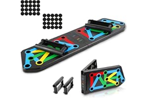 Glymnis Push Up Board 13 w 1, składana deska do pompek z antypoślizgowymi uchwytami, deska do pompek do treningu mięśni, treningu siłowego, studia fitness, domu