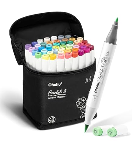 Alcoholmarkers 48-delig – Twinmarkers Set – Dual Tip Etui Alcoholmarkers 48-delig – Twinmarkers Set – Dual Tip Etui