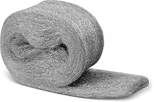 CZ Store Wełna Stalowa - 120 g ✮DOŻYWOTNIA GWARANCJA✮ Metalowa Siatka Druciana Klasy 0000 - Miękka, Elastyczna, Wielokrotnego Użytku Wata Stalowa - Do Czyszczenia i Polerowania, Drewna, Metalu