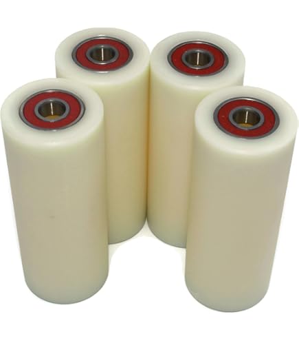 Qté. 4 x 50 mm en nylon et pivotant fixe Roulettes avec freins Meubles