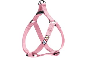 Pawtitas Small Dog Harness Adjustable Dog Harness No Pull Harness For Dogs Solid Color S Light Pink Harness