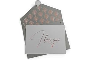 JOLI COON JoliCoon I love you carta con sobre y sello de cera - Tarjeta de san valentín - Carta de amor…