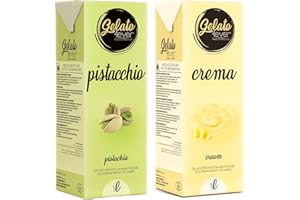 Gelato 4ever - Gelato pronto da mantecare Crema Bundle 2 Pezzi (Crema - Pistacchio)