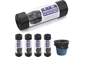 HENGBIRD 100 sztuk biodegradowalne worki toaletowe, czarne, zestaw worków higienicznych, czarne, do toalety kempingowej, mobilnej toalety, na kemping, na kemping