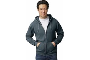 Gildan Bluza z kapturem Dla mężczyzn Bluza polarowa z kapturem zapinana na zamek, styl G18600 (1 w zestawie)